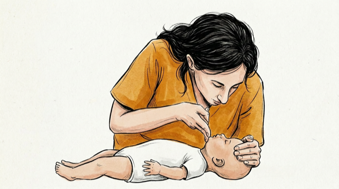 Posição neutra da cabeça — bebé